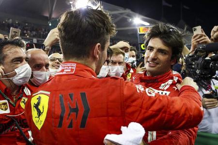 Carlos Sainz - Charles Leclerc - Ferrari - Formel 1 - GP Abu Dhbai 2021