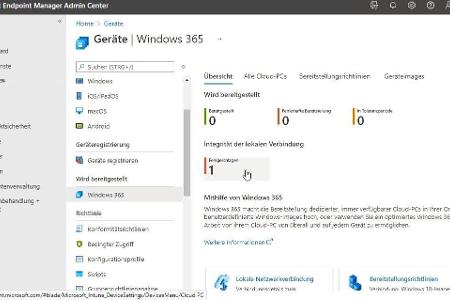 Die Bereitstellung von Windows 365 Enterprise erfolgt über den Microsoft Endpoint Manager