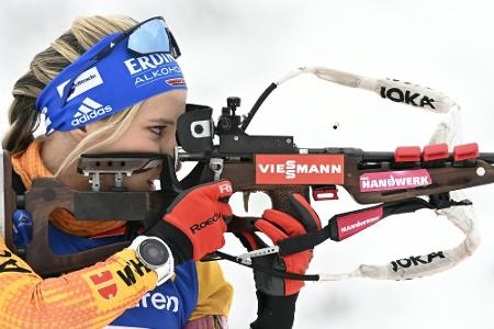 Biathletin Weidel fällt im Sprint aus Biathletin Weidel fällt im Sprint aus