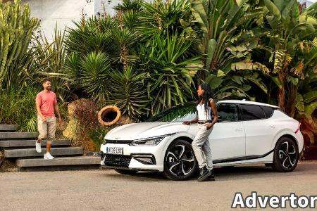 Die eleganten Formen des Kia EV6 gefallen - auch von innen! Die eleganten Formen des Kia EV6 gefallen - auch von innen!