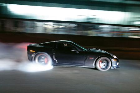 Corvette Z06, Seitenansicht, Burnout