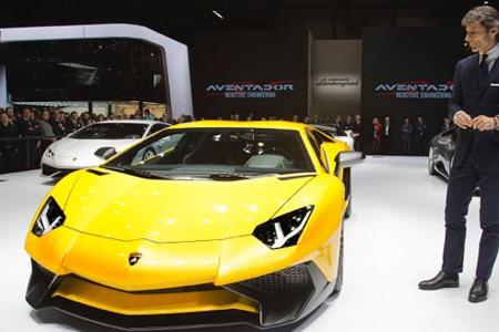Winkelmann bei der Präsentation des Lamborghini Aventador 2011 beim Autosalon in Genf
