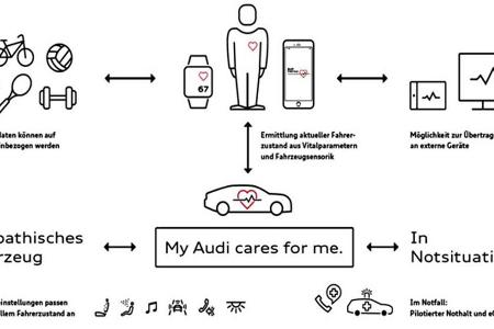 Die Audi-Infografik zeigt, was Mensch und Auto verbindet