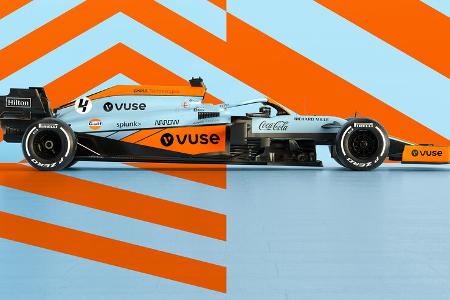 McLaren MCL35M - Gulf-Design - F1 - Formel 1 - GP Monaco 2021