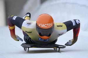Skeleton: Weltmeister Grotheer zur Halbzeit auf Goldkurs, deutsche Doppelführung