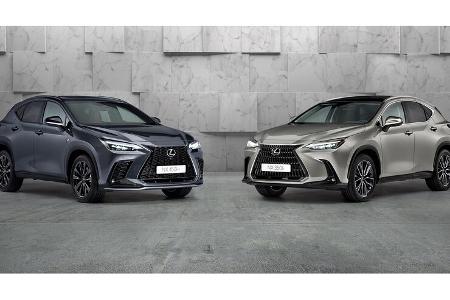 Lexus NX 450h+ (links) und Lexus NX 350h.