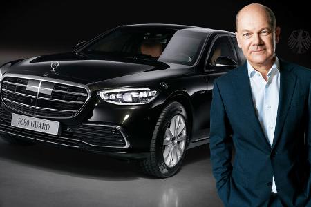 Olaf Scholz Bundeskanzler Deutschland Dienstwagen Mercedes S 680 Guard Olaf Scholz Bundeskanzler Deutschland Dienstwagen Mercedes S 680 Guard