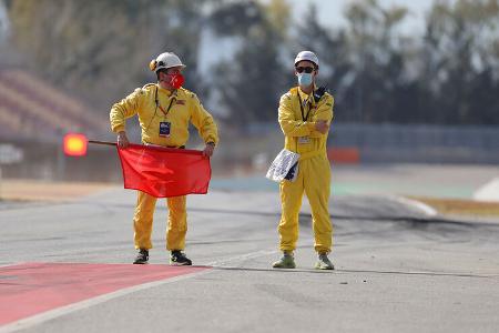 Rote Flagge - Formel 1 - Test - Barcelona - 24. Februar 2022