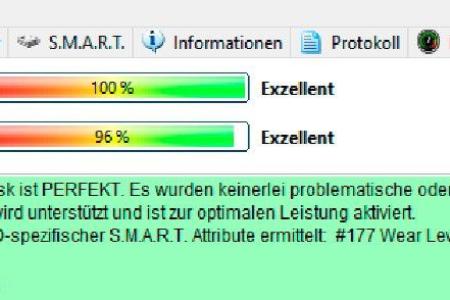 Maximales Tempo liefert eine SSD nur bei einem optimalen Zustand: Analysetools überprüfen regelmäßig den allgemeinen SSD-Status und geben Hinweise auf Probleme.