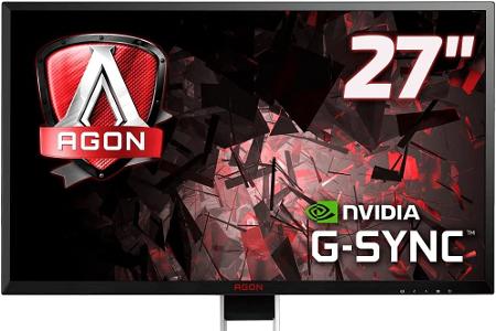 Der AOC Agon AG271QG bekommt unseren 8. Platz
Pluspunkte: Die Unterstützung von G-Sync-Technik, die Optionen zum ergonomischen Einstellen, die eindrucksvolle Bildqualität und die Bildrate von exzellenten 165 Hertz
Minuspunkt: Zu hoher Strombedarf