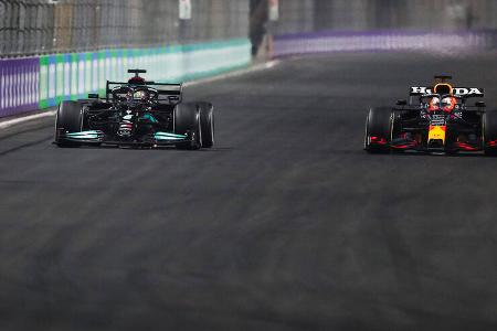 Hamilton - Verstappen - GP Saudi-Arabien 2021 - Jeddah - Rennen