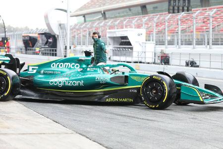 Sebastian Vettel - Aston Martin - Formel 1 - Test - Barcelona - 25. Februar 2022