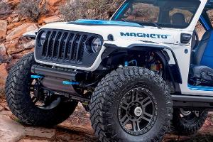 Jeep fährt elektrisch in die Canyonlands