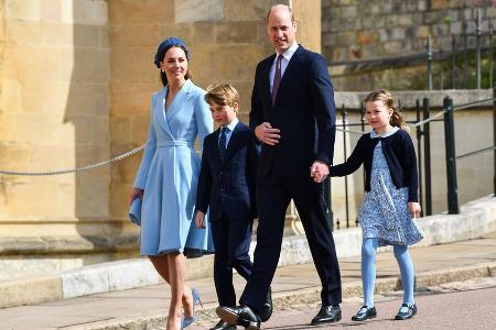 Beim Ostergottesdienst: William, Kate und Co. vertreten die Queen Beim Ostergottesdienst: William, Kate und Co. vertreten die Queen