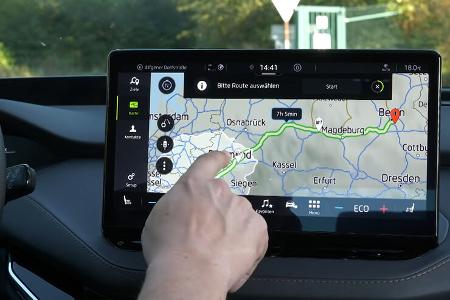 Skoda Enyaq Navi Infotainment Ladeplanung Skoda Enyaq Navi Infotainment Ladeplanung