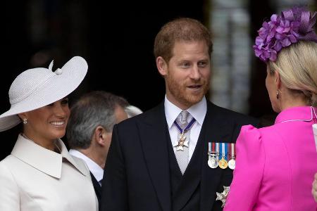 Prinz Harry und Herzogin Meghan schwänzen Empfang Prinz Harry und Herzogin Meghan schwänzen Empfang