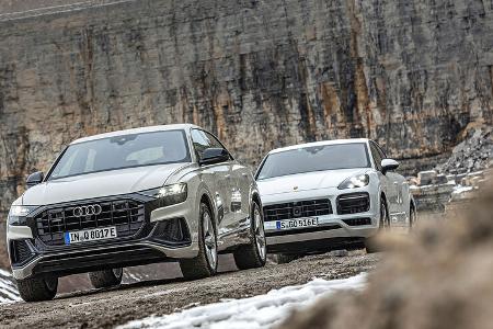 Audi Q8 60 TFSI e Quattro und Porsche Cayenne E-Hybrid Audi Q8 60 TFSI e Quattro und Porsche Cayenne E-Hybrid