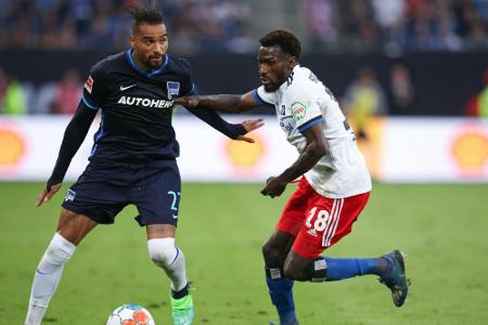 Hertha BSC vor Verlängerung mit Boateng Hertha BSC vor Verlängerung mit Boateng