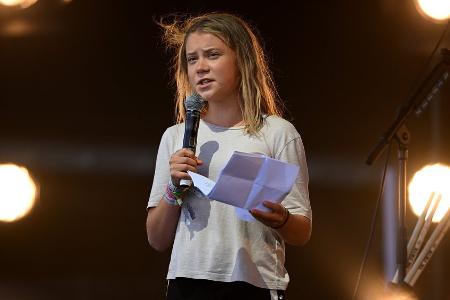 Greta Thunberg beim Glastonbury-Festival: Greta Thunberg beim Glastonbury-Festival: