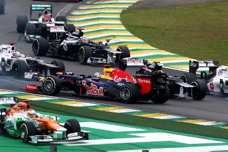 Vettel GP Brasilien F1 Crashs 2012