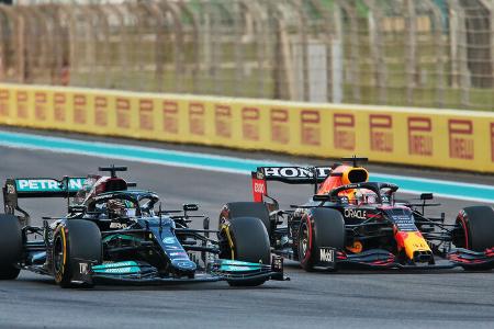 Lewis Hamilton - Mercedes - Max Verstappen - Red Bull - Formel 1 - GP Abu Dhabi - 12. Dezember 2021