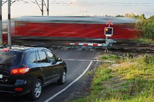 Bahnübergang Auto