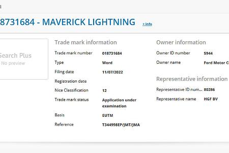 Patent Ford Maverick Lightning