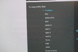 Dell G3223D: Das OSD bietet zahlreiche spezielle Gaming-Einstellungen