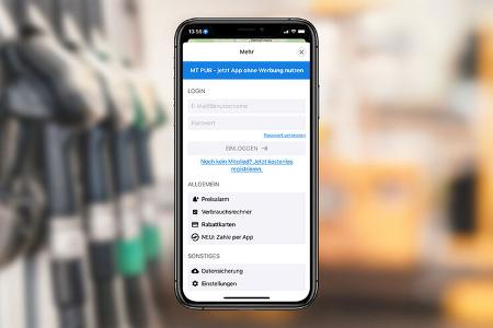 Mehr Tanken App Redesign 2022 Menu