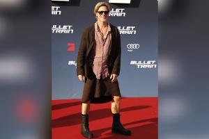 "Bullet Train"-Premiere: Brad Pitt greift in Berlin zum Rock