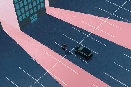Auto Parkplatz Bank