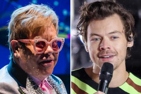 Harry Styles und Elton John zollen der Queen bei Konzert Tribut Harry Styles und Elton John zollen der Queen bei Konzert Tribut