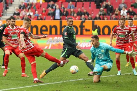 Wolfsburg im Glück gegen stürmische Augsburger Wolfsburg im Glück gegen stürmische Augsburger