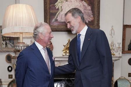 Royale Audienz: König Charles empfängt König Felipe von Spanien Royale Audienz: König Charles empfängt König Felipe von Spanien