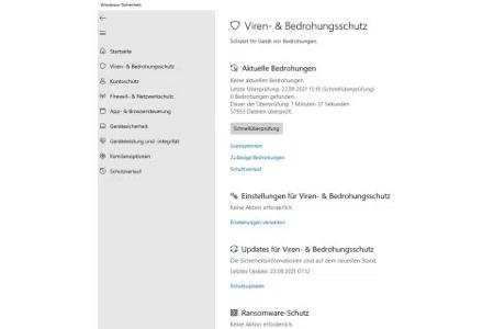 Mit der App „Windows-Sicherheit“ sorgen Sie mit Bordmitteln für mehr Sicherheit in Windows.