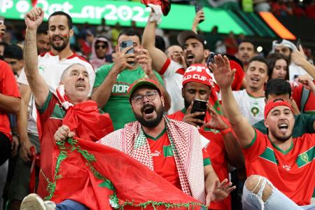 Marokkanische Fans feiern Viertelfinaleinzug in Doha Marokkanische Fans feiern Viertelfinaleinzug in Doha