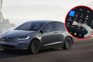 Tesla Model X Bildschirm dreht