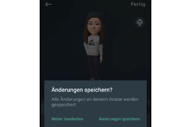 Den Avatar vervollständigen