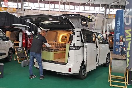 Heckansicht, Heckklappe, Campervan-Ausbau, Volkswagen, Elektro-Bulli