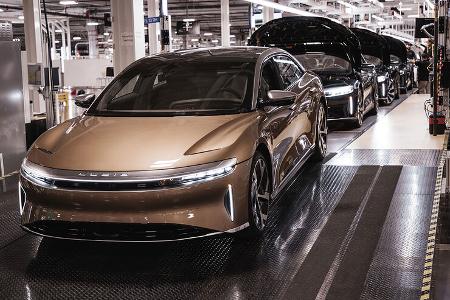 09/2021, Lucid Air Alektro-Limousine Produktionsstart