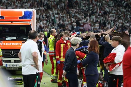 DFB-Pokal: Medizinischer Notfall vor dem Leipziger Stadion DFB-Pokal: Medizinischer Notfall vor dem Leipziger Stadion