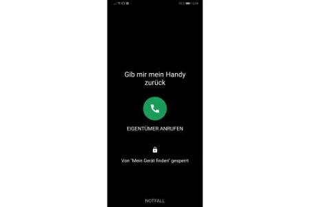 Mein Gerät finden: Nachricht auf dem Sperrbildschirm