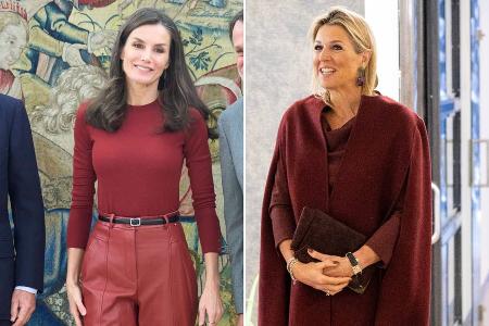 Letizia und Máxima: Zwei Königinnen, zwei Looks in Scharlachrot Letizia und Máxima: Zwei Königinnen, zwei Looks in Scharlachrot