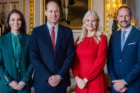 William und Kate begrüßen norwegische Royals auf Schloss Windsor William und Kate begrüßen norwegische Royals auf Schloss Windsor