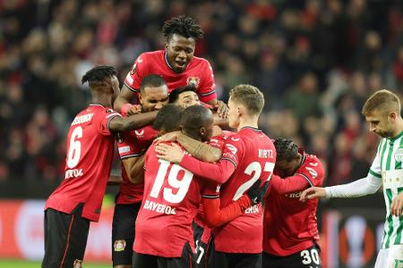 Sieg gegen Ferencvaros: Leverkusen vor Viertelfinaleinzug Sieg gegen Ferencvaros: Leverkusen vor Viertelfinaleinzug