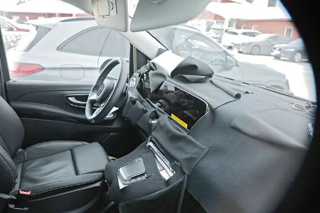 Erlkönig Mercedes V-Klasse Facelift Cockpit