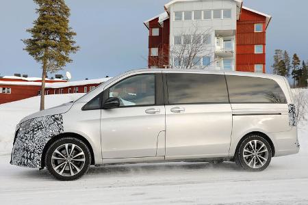 Erlkönig Mercedes V-Klasse Facelift Seite