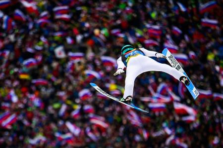 Skifliegen: Lanisek führt zur Halbzeit - Wellinger Zwölfter Skifliegen: Lanisek führt zur Halbzeit - Wellinger Zwölfter
