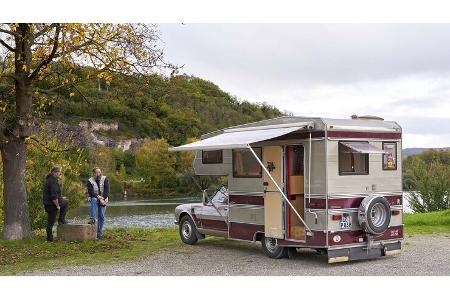 Camping Oldtimer Peugeot 504