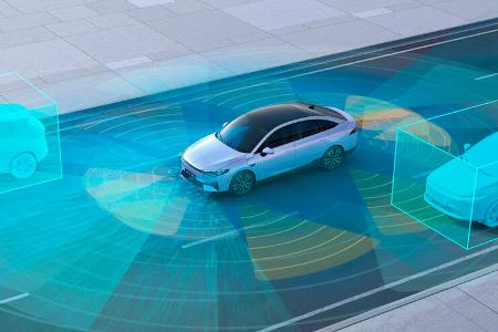 Xpeng P5 Elektro-Limousine Lidar